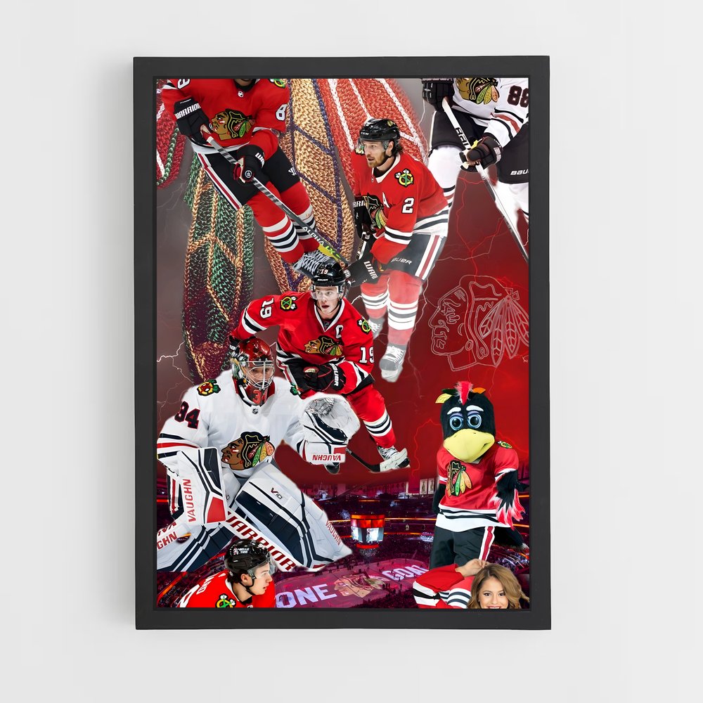Poster Chicago blackhawks – affiche Hockey sur glace (vue 2)